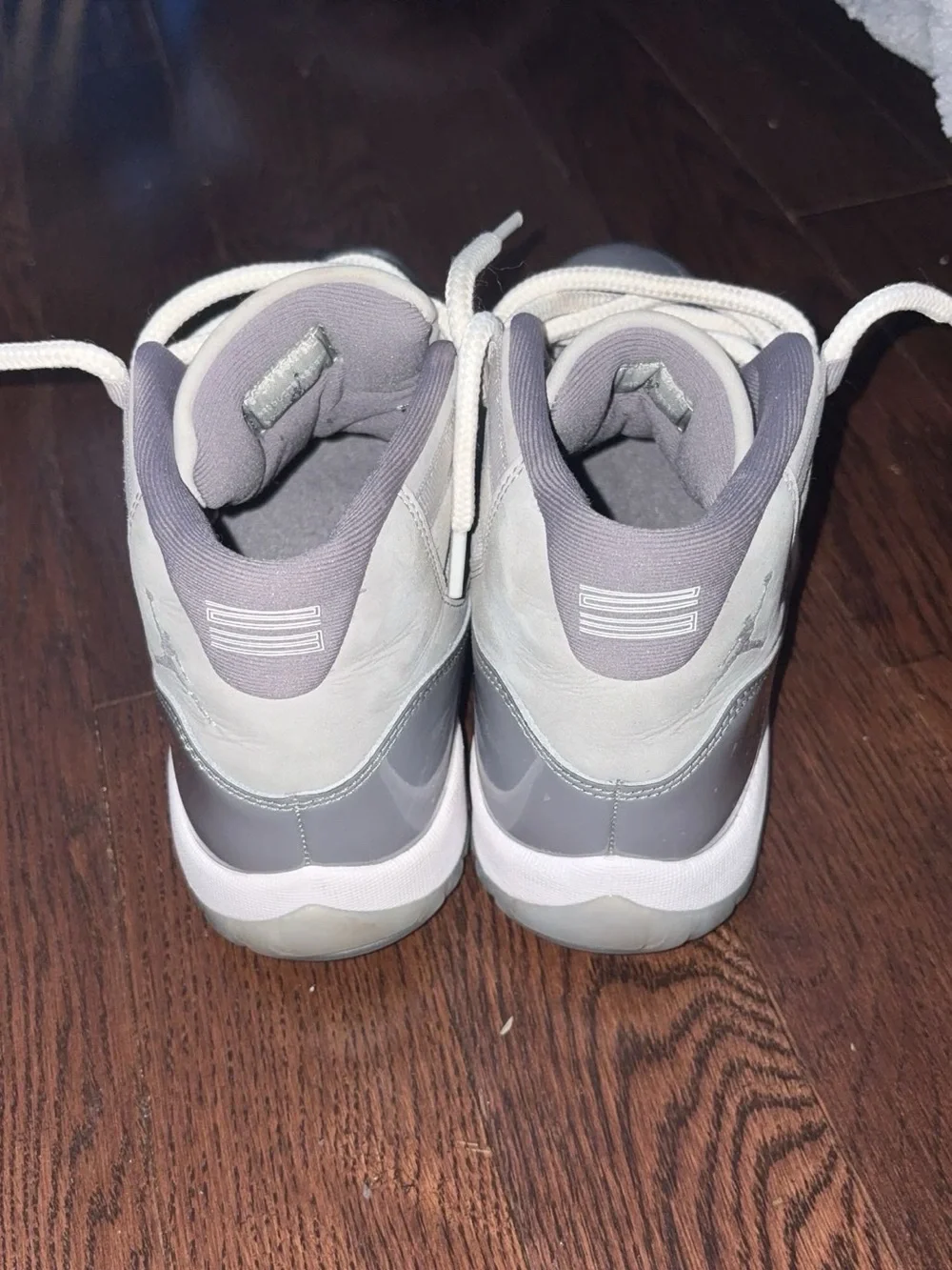Jordan men’s  High-Top Sneakers in Gray and White